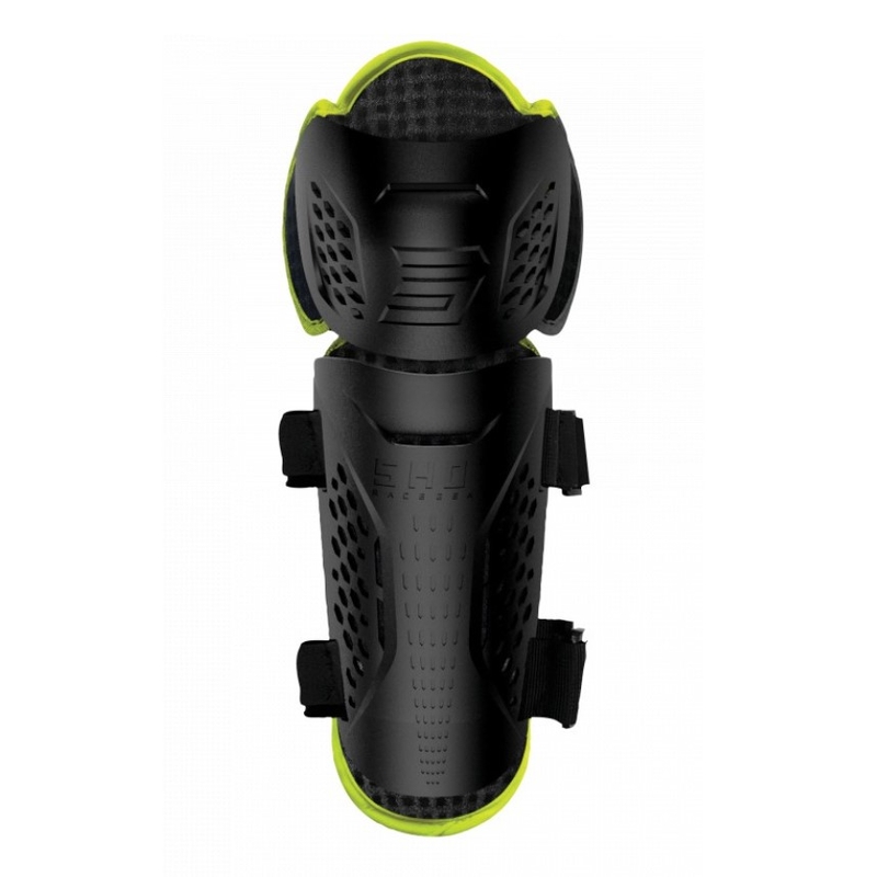 Genouillères pour enfants Shot Optimal 2.0 noir-jaune fluo