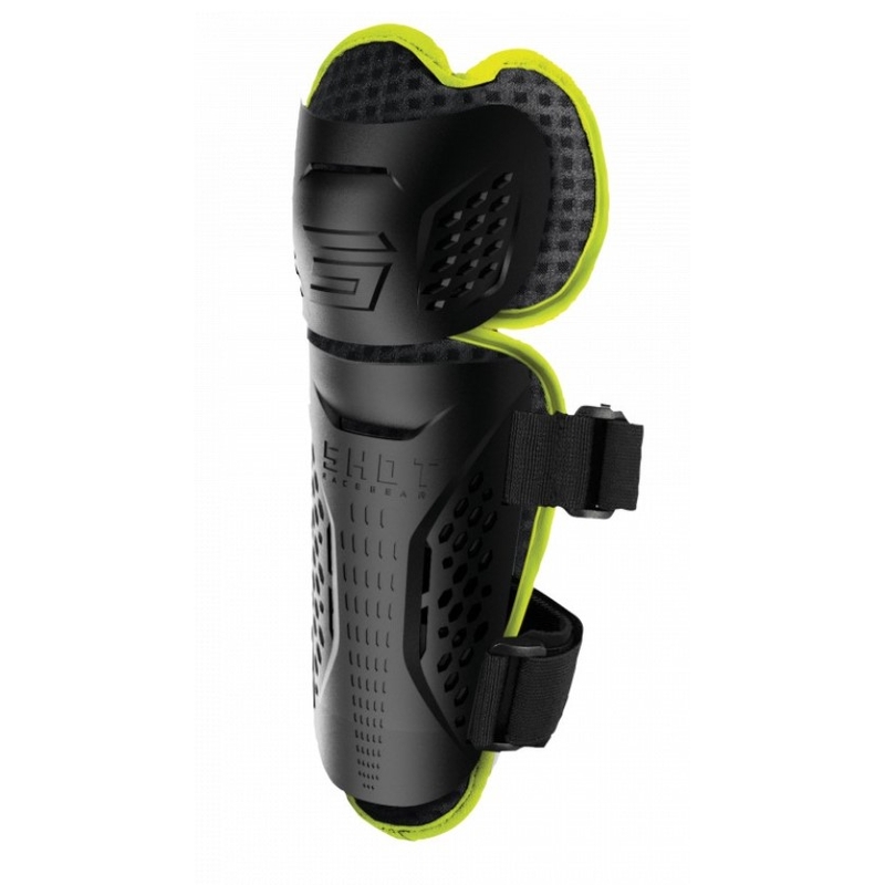Genouillères pour enfants Shot Optimal 2.0 noir-jaune fluo