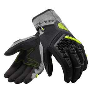 Gants moto Revit Mangrove argent-noir-jaune fluo