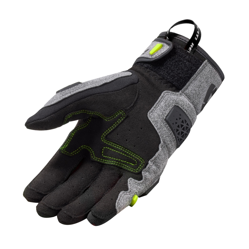 Gants moto Revit Mangrove argent-noir-jaune fluo