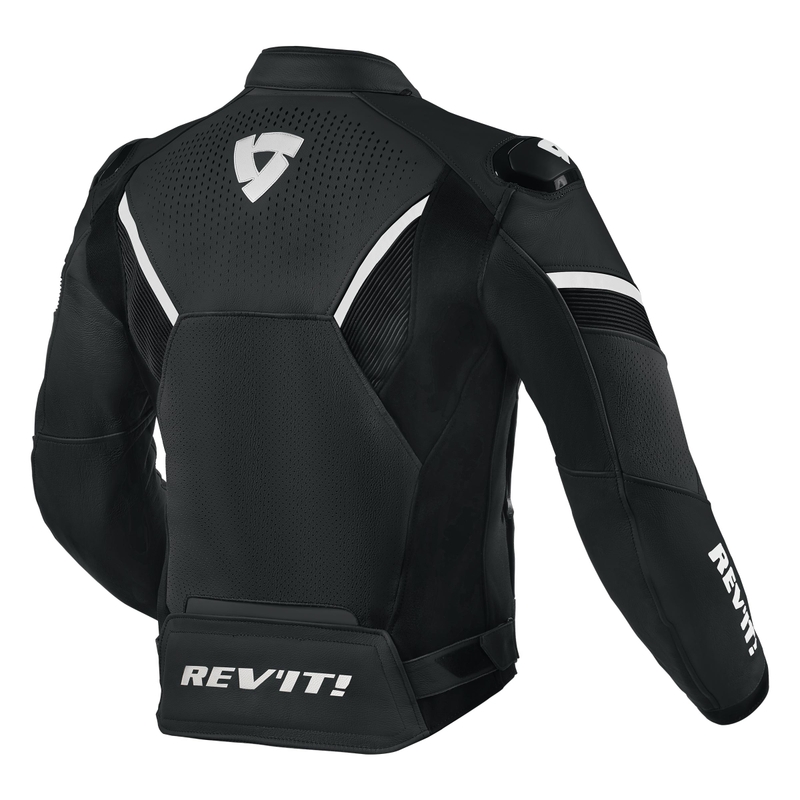 Veste de moto Revit Matador noir et blanc soldes