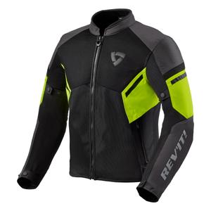 Veste moto Revit GT-R Air 3 noir-jaune fluo