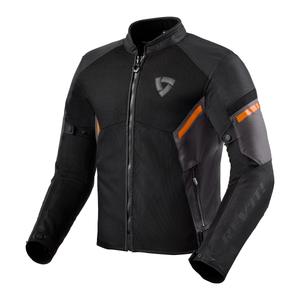 Veste moto Revit GT-R Air 3 noir-orange fluo