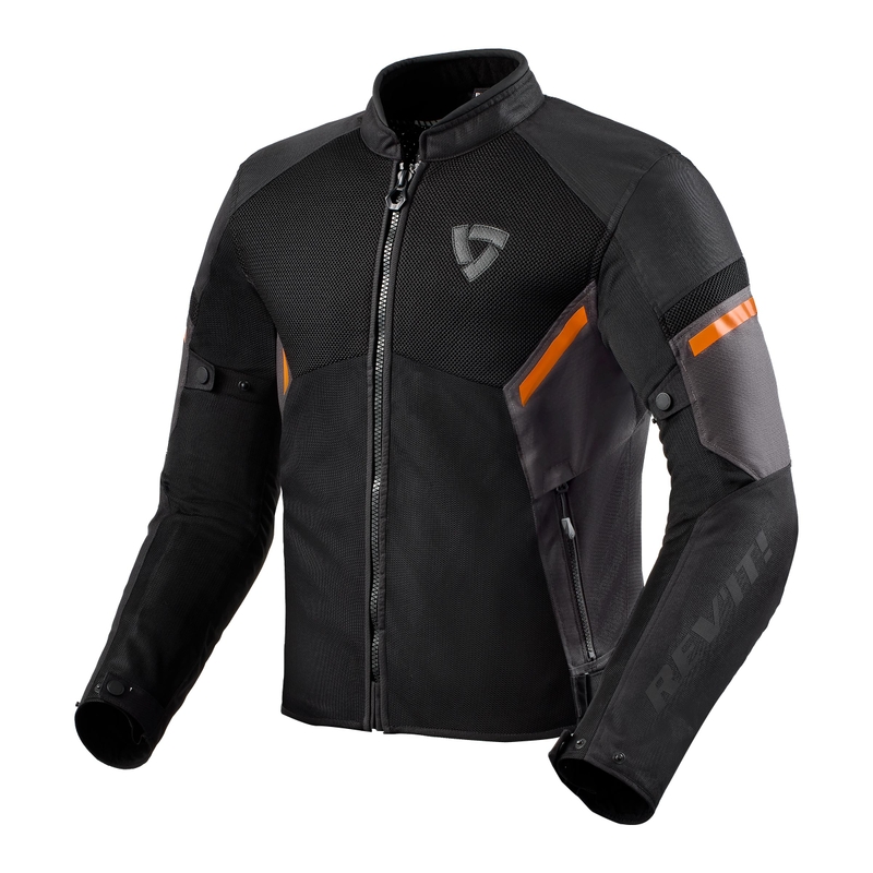 Veste moto Revit GT-R Air 3 noir-orange fluo