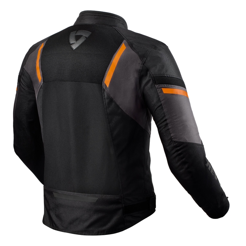 Veste moto Revit GT-R Air 3 noir-orange fluo