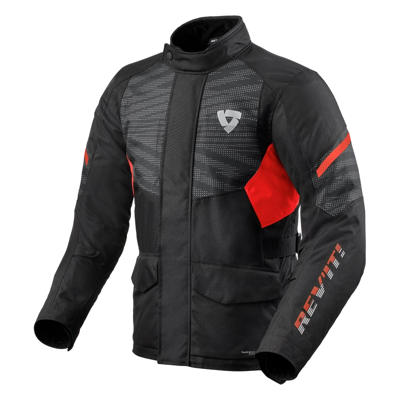 Veste moto Revit Duke H2O noir et rouge soldes