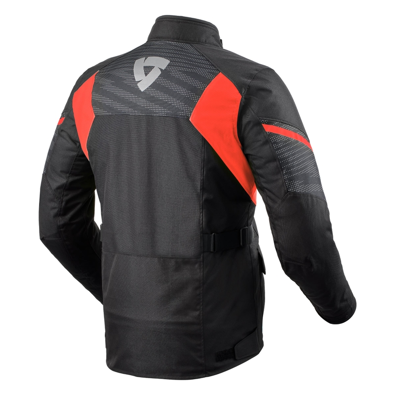 Veste moto Revit Duke H2O noir et rouge soldes