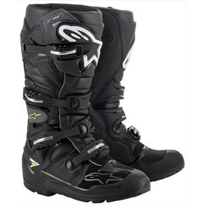 Bottes de moto Alpinestars Tech 7 Enduro Drystar Noir-Gris-Jaune fluo