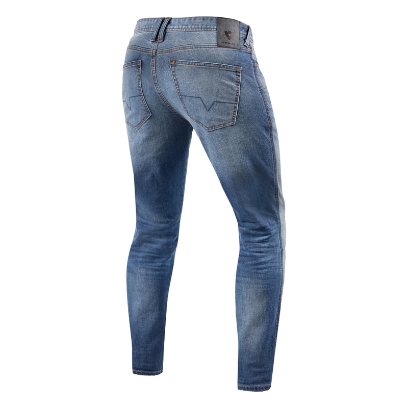Jeans moto Revit Piston 2 SK bleu soldes