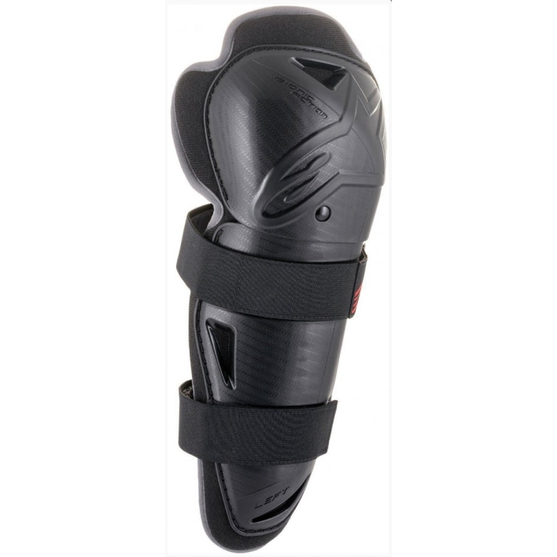 Genouillères Alpinestars Bionic Action noires et rouges