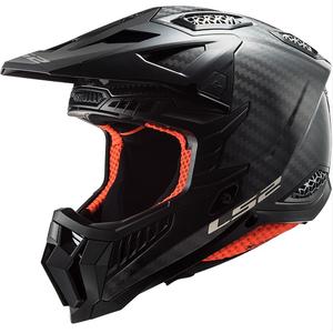 Casque de motocross LS2 MX703 X-Force Solid Carbon noir