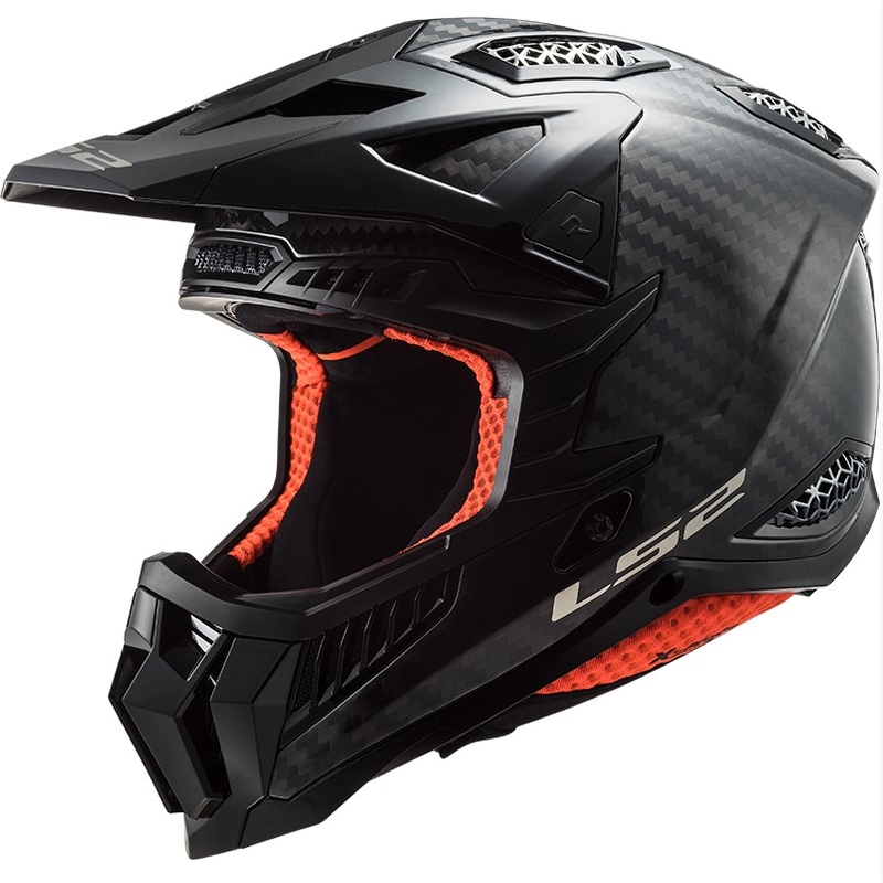 Casque de motocross LS2 MX703 X-Force Solid Carbon noir
