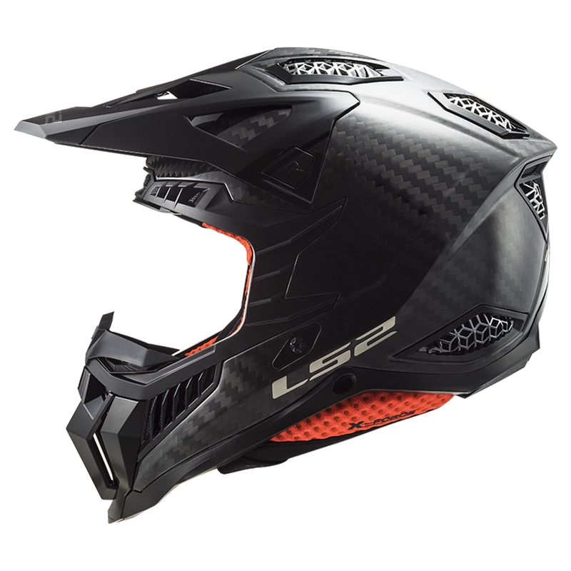 Casque de motocross LS2 MX703 X-Force Solid Carbon noir