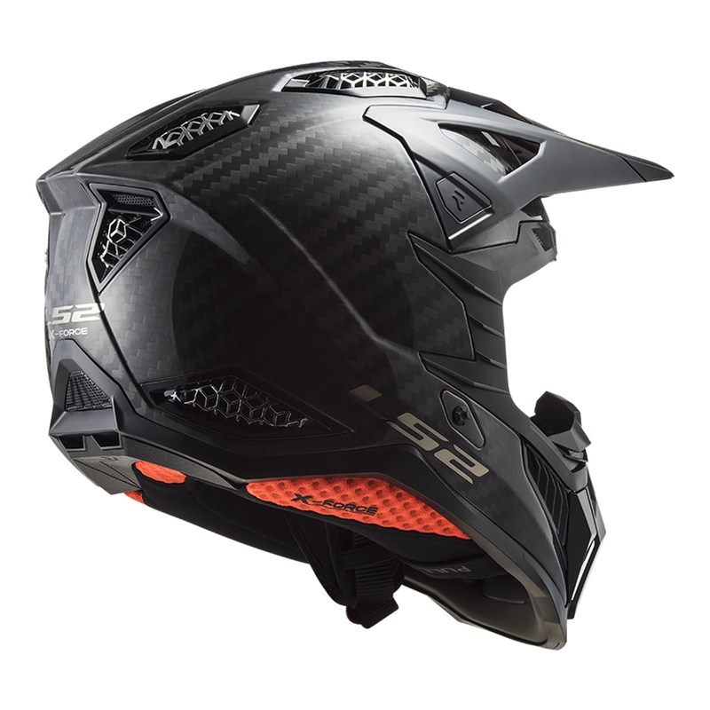 Casque de motocross LS2 MX703 X-Force Solid Carbon noir