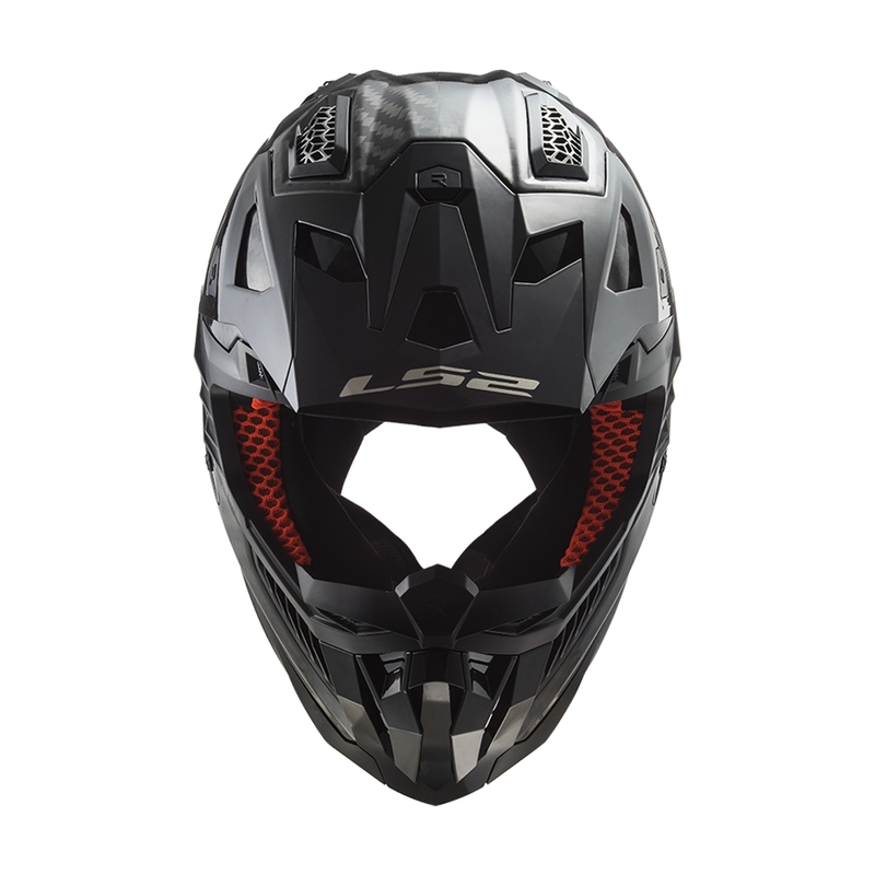 Casque de motocross LS2 MX703 X-Force Solid Carbon noir
