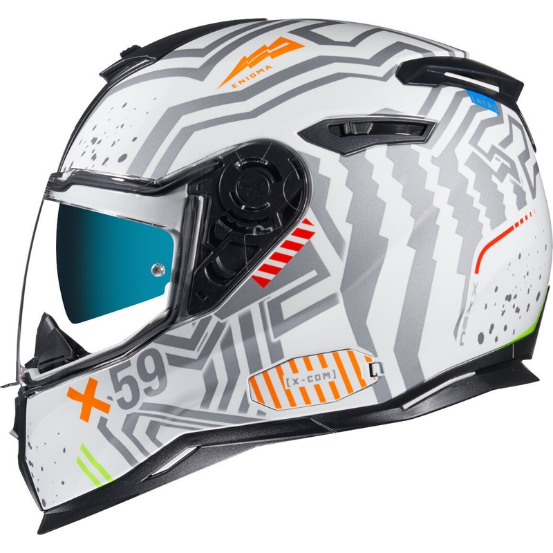 NEXX SX.100 Enigma casque moto intégral blanc-argenté soldes