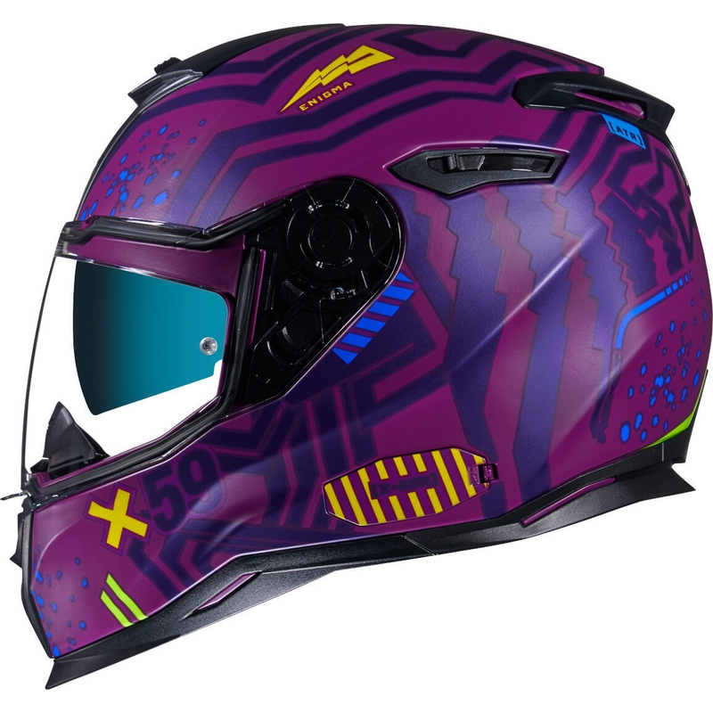 Casque moto intégral NEXX SX.100 Enigma purple soldes
