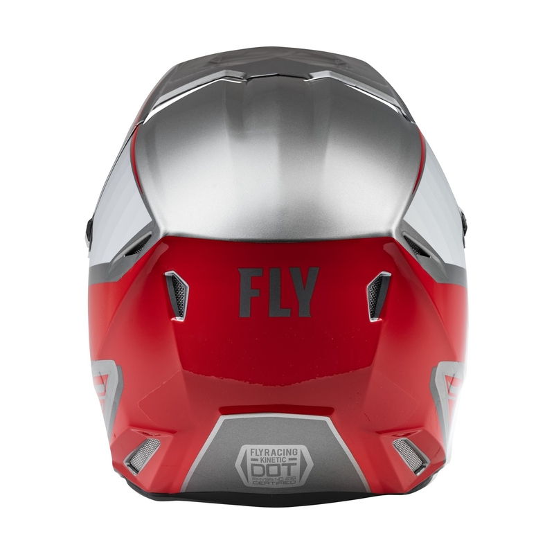 Casque motocross FLY Racing Kinetic Drift gris-rouge