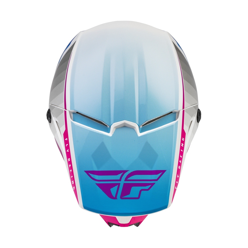 Casque de motocross FLY Racing Kinetic Drift rose-blanc-bleu