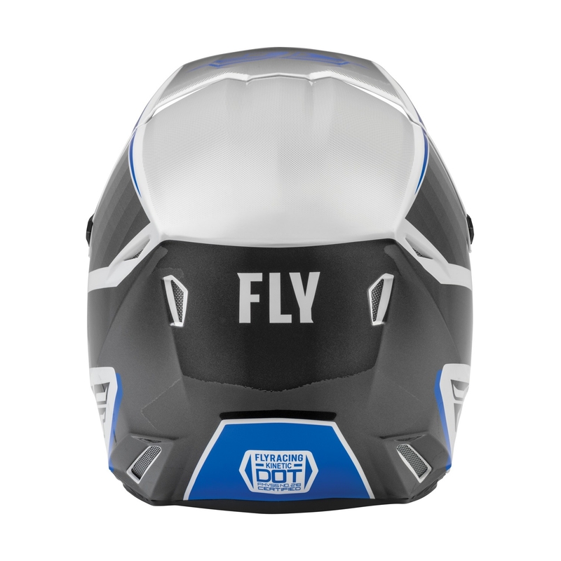 Casque motocross FLY Racing Kinetic Drift bleu-gris-blanc