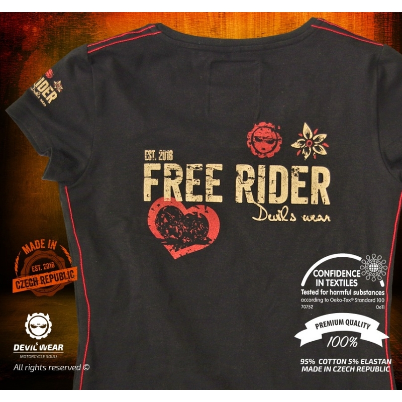 Dámské triko Devils Wear - Free Rider Skull