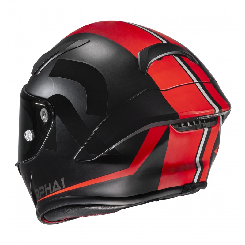 HJC RPHA 1 Senin MC1SF casque moto intégral noir et rouge