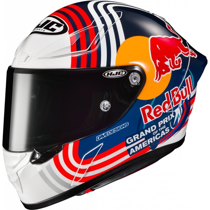 Casque moto intégral HJC RPHA 1 Redbull Austin GP MC21 rouge-bleu-blanc soldes
