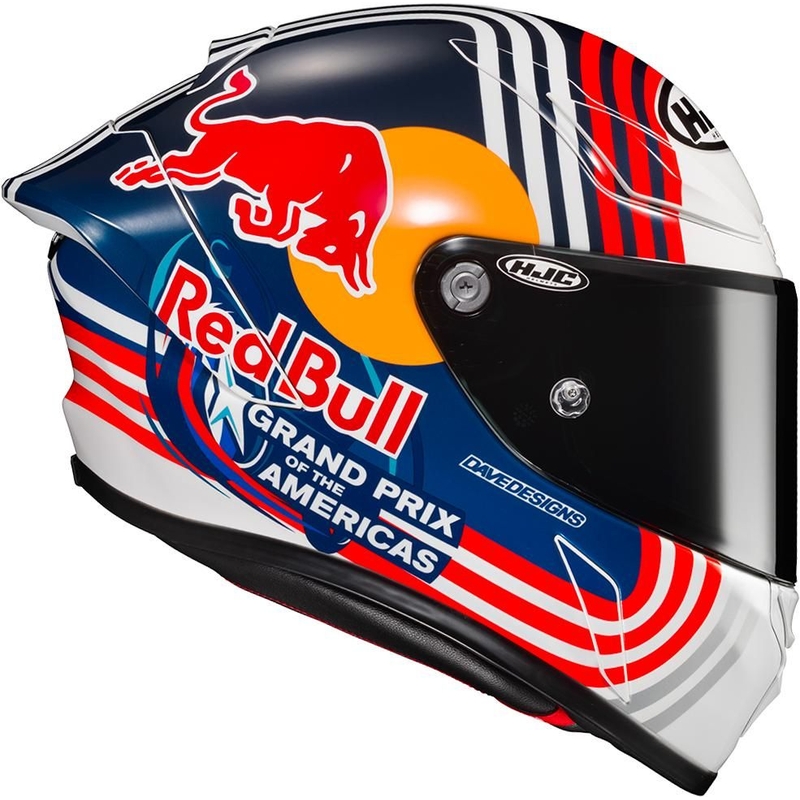 Casque moto intégral HJC RPHA 1 Redbull Austin GP MC21 rouge-bleu-blanc soldes
