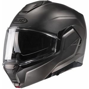 HJC I100 Solid casque de moto semi-plat en titane à visière relevable