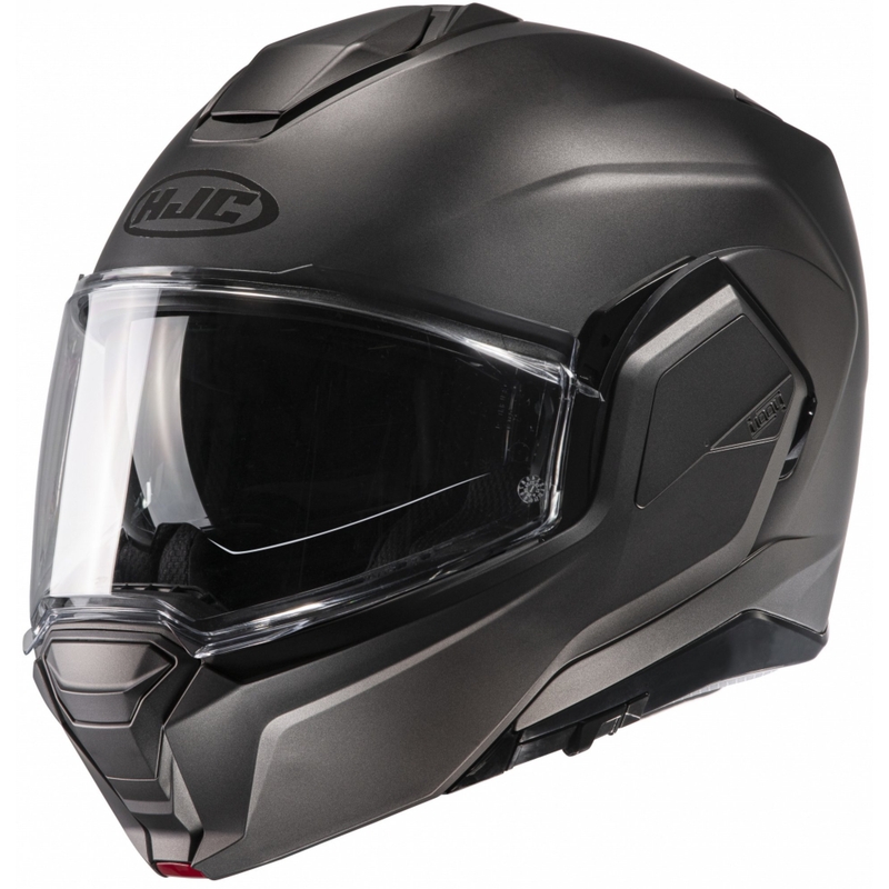 HJC I100 Solid casque de moto semi-plat en titane à visière relevable