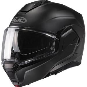 HJC I100 Solid casque moto semi-plat noir à visière relevable