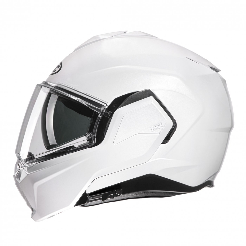 HJC I100 Solid pearl white flip-up motorcycle helmet