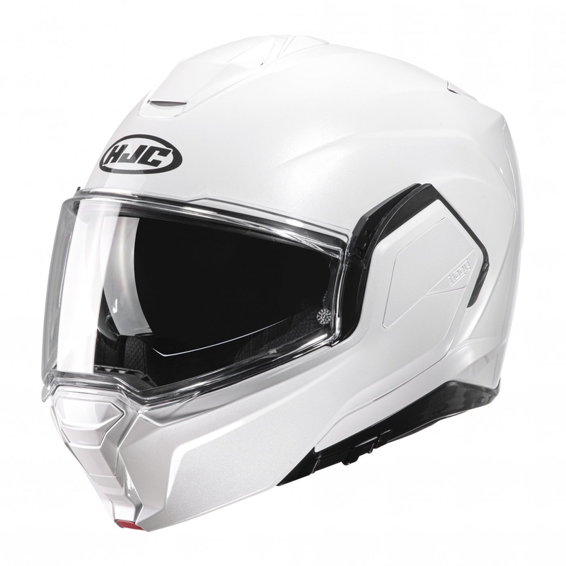 HJC I100 Solid pearl white flip-up motorcycle helmet