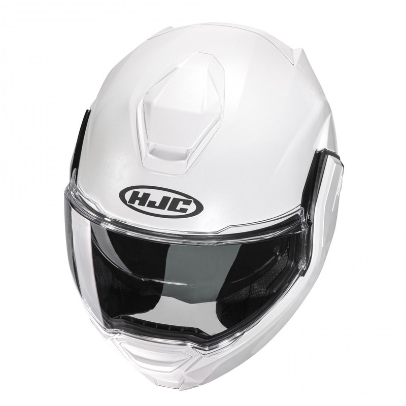 HJC I100 Solid pearl white flip-up motorcycle helmet