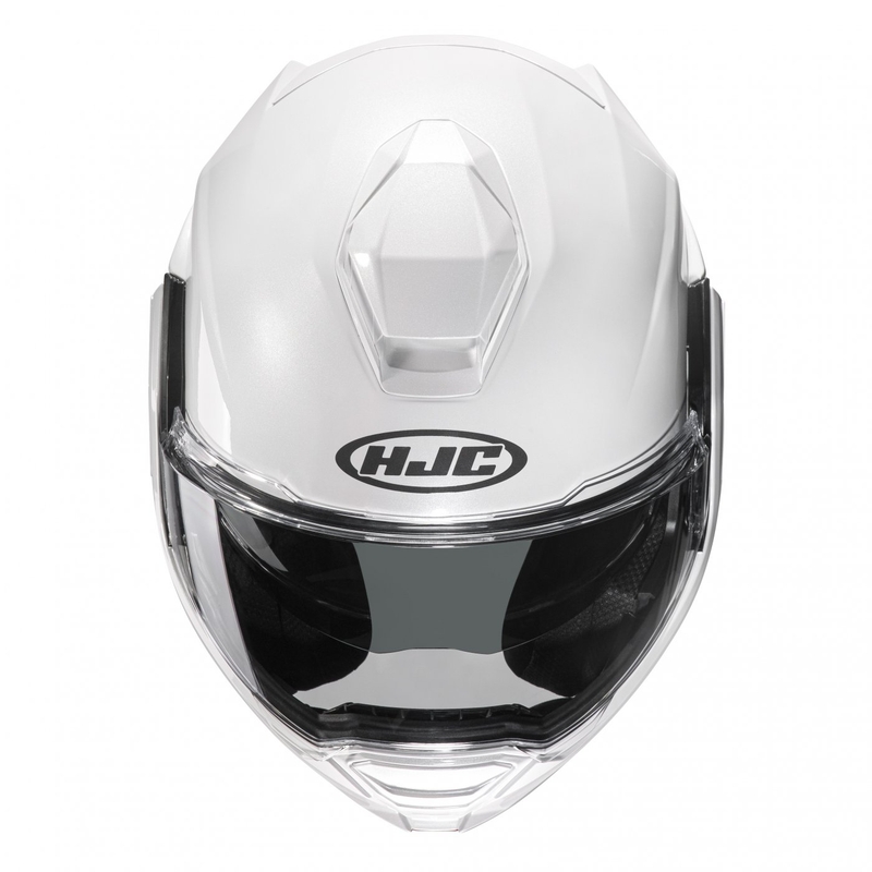 HJC I100 Solid pearl white flip-up motorcycle helmet