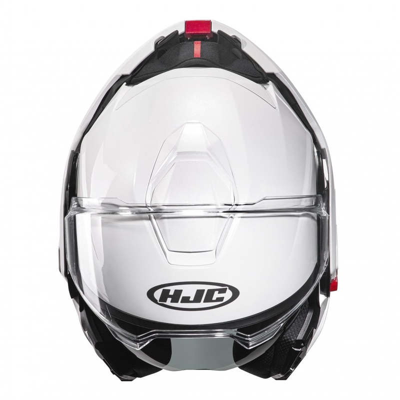 HJC I100 Solid pearl white flip-up motorcycle helmet