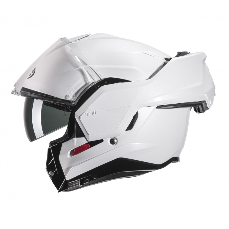 HJC I100 Solid pearl white flip-up motorcycle helmet