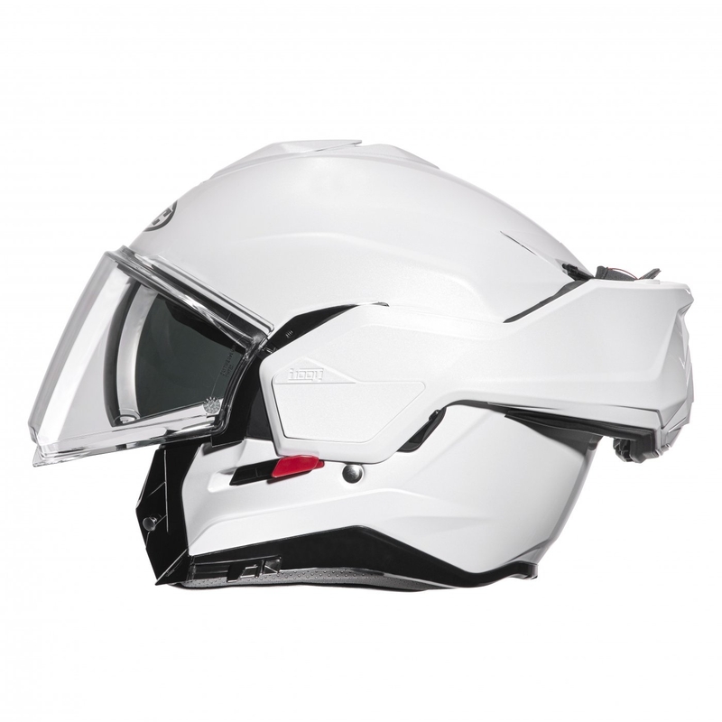 HJC I100 Solid pearl white flip-up motorcycle helmet