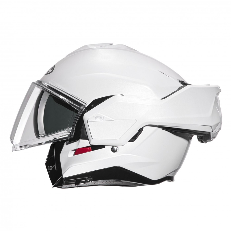 HJC I100 Solid pearl white flip-up motorcycle helmet