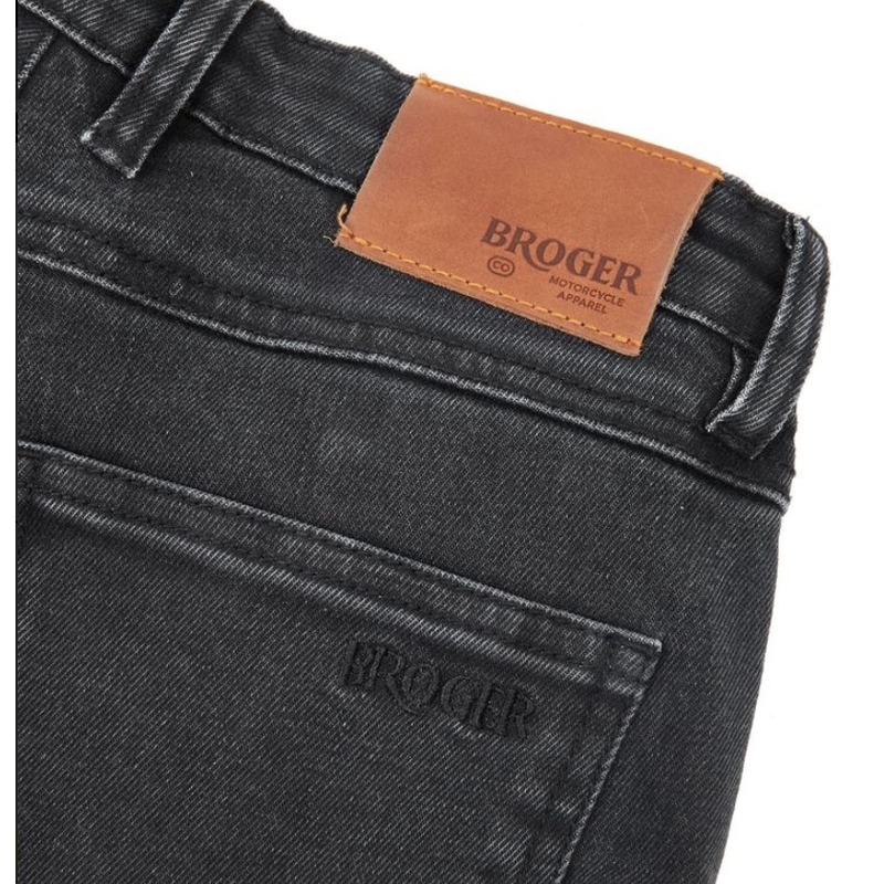 Jeans moto BROGER Florida II pour femme, noir soldes