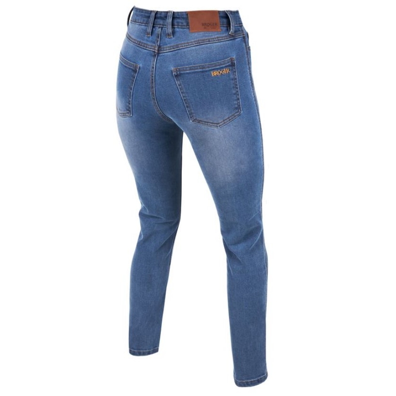 Jeans moto BROGER Florida II bleu pour femme
