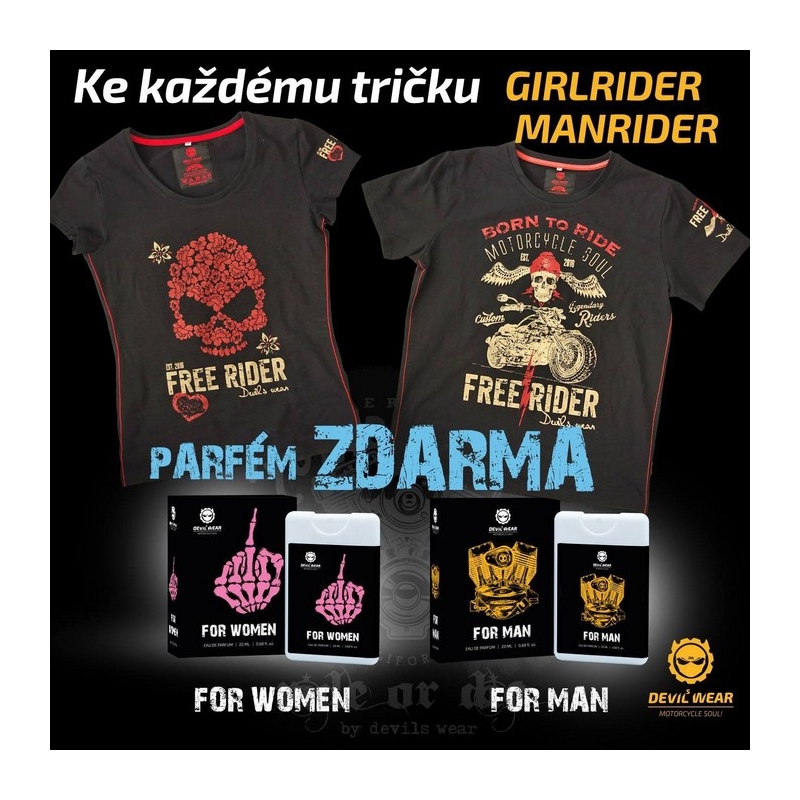 Pánské triko Devils Wear - Free Rider American Choppers