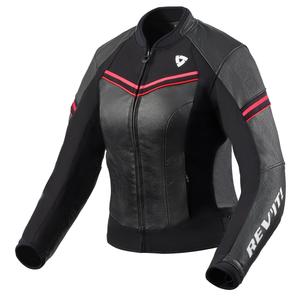 Veste de moto Revit Median noire et rose pour femme