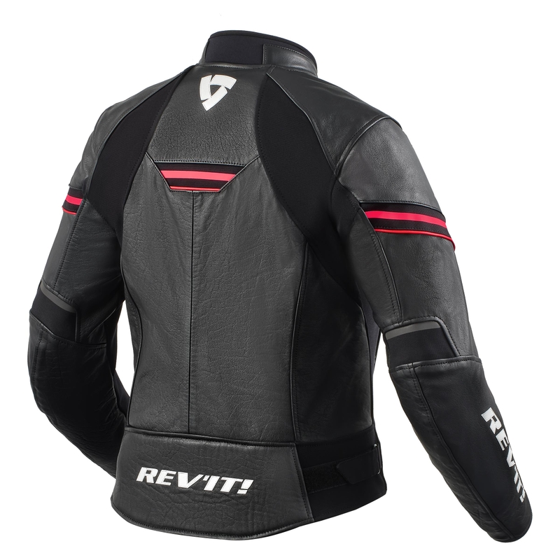Veste de moto Revit Median noire et rose pour femme