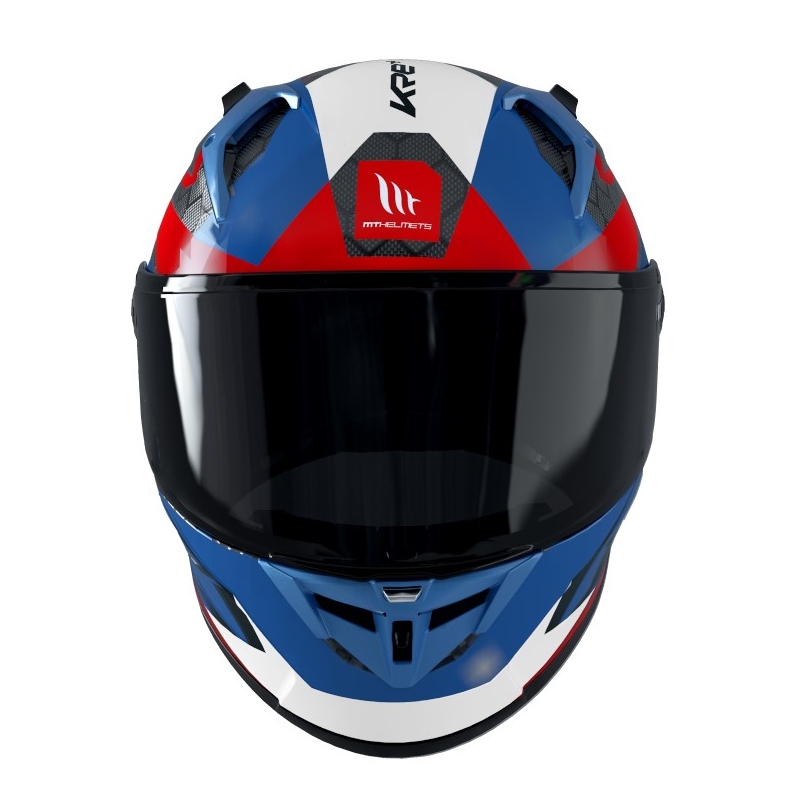 MT FF103PLUSC Casque moto intégral KRE+ Carbon Projectile D7 gris-blanc-rouge-bleu