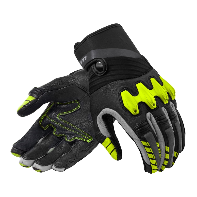 Gants moto Revit Energy noir-jaune fluo soldes