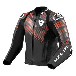 Veste de moto Revit Apex noir-rouge fluo soldes