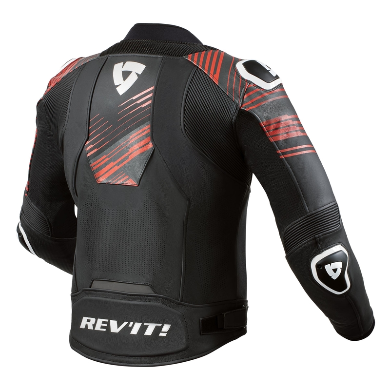 Veste de moto Revit Apex noir-rouge fluo soldes