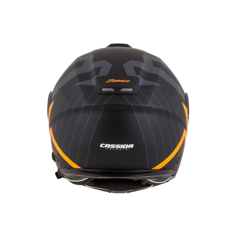 Casque de moto modulable Cassida Modulo 2.0 Profile noir-gris-orange soldes