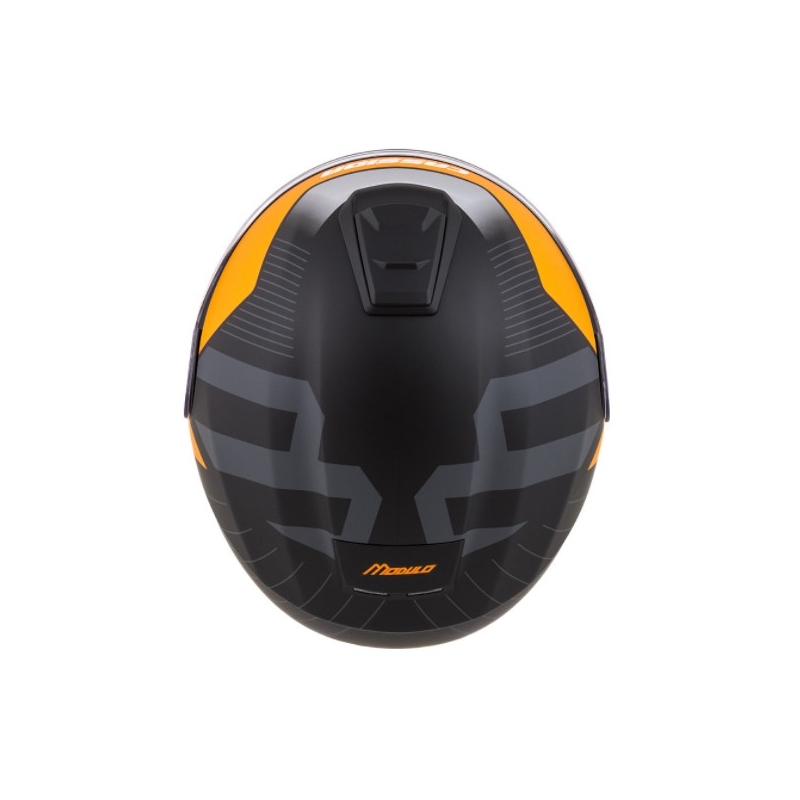 Casque de moto modulable Cassida Modulo 2.0 Profile noir-gris-orange soldes